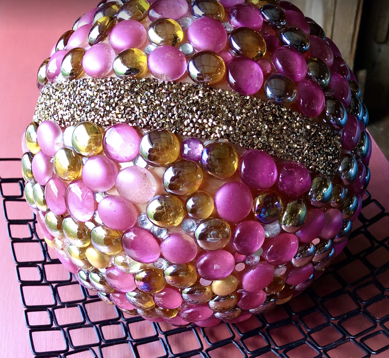 Pretty in Pink Bedazzled Ball